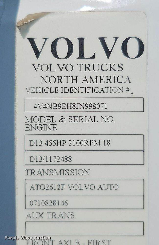 image for item DO2814 2018 Volvo VNL  semi truck