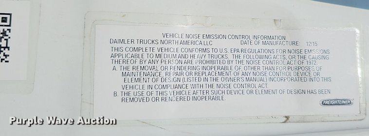 image for item DO2817 2016 Freightliner Cascadia  semi truck