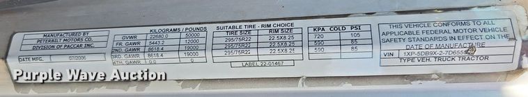 image for item DO2824 2007 Peterbilt 379  semi truck