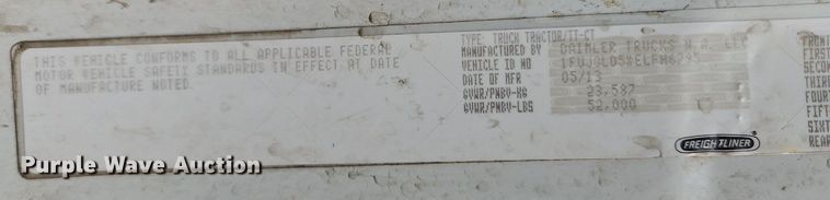 image for item DQ1789 2014 Freightliner Cascadia  semi truck