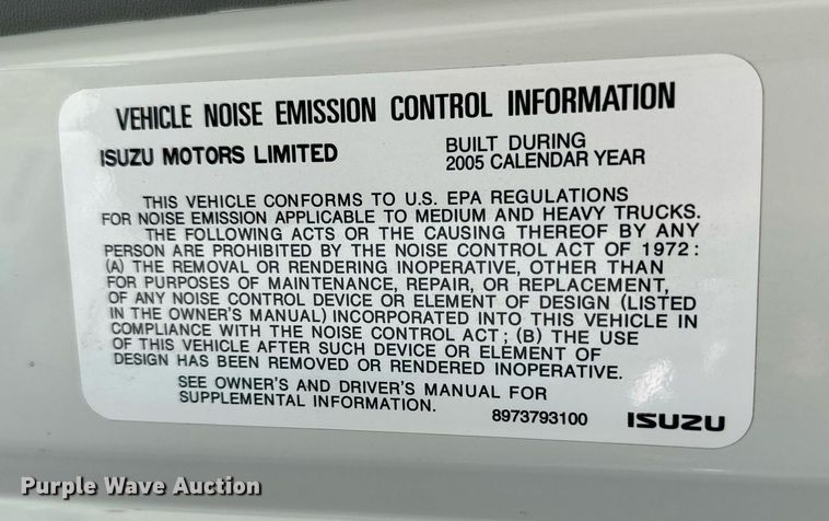 image for item KM9858 2006 Isuzu NPR  catering truck