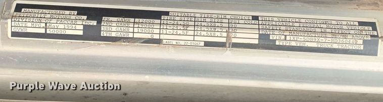 image for item LH9706 1994 Peterbilt 379  semi truck