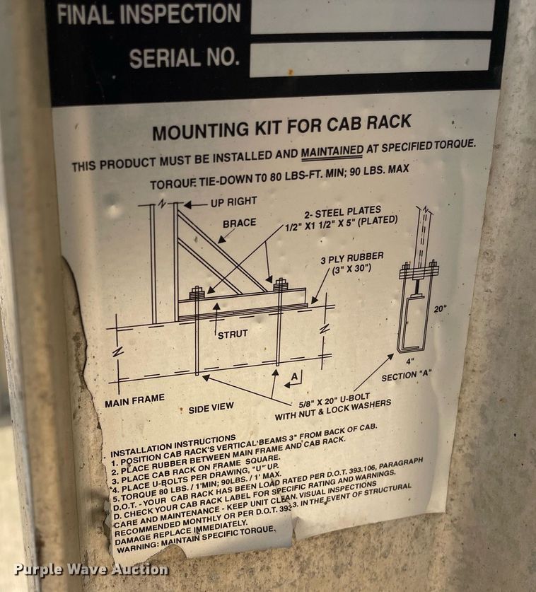 image for item LS9306 Sturdy-Lite  headache rack