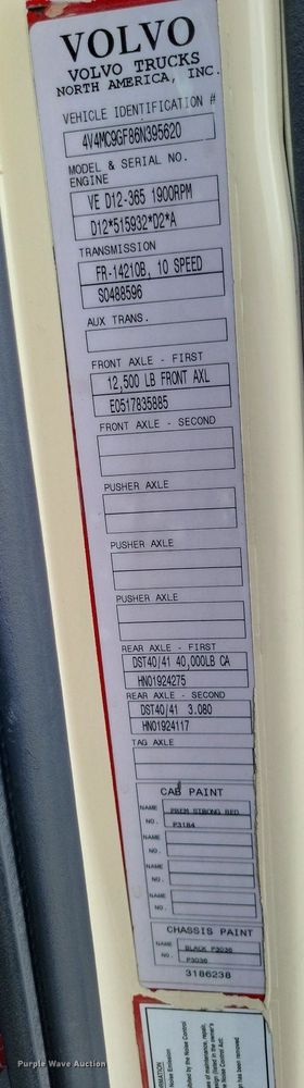 image for item LS9562 2014 Volvo VNM  semi truck