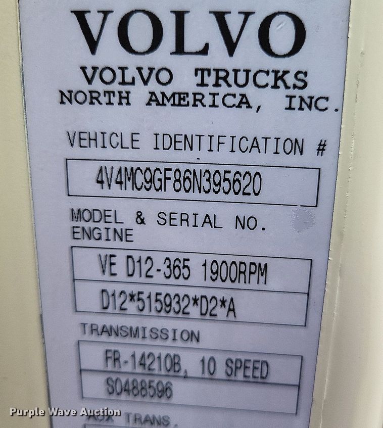 image for item LS9562 2014 Volvo VNM  semi truck