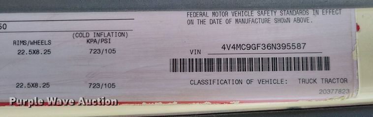 image for item LS9563 2006 Volvo VNM  semi truck