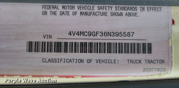 image for item LS9563 2006 Volvo VNM  semi truck