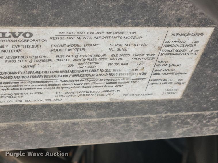 image for item LX9715 2013 Volvo VNL  semi truck