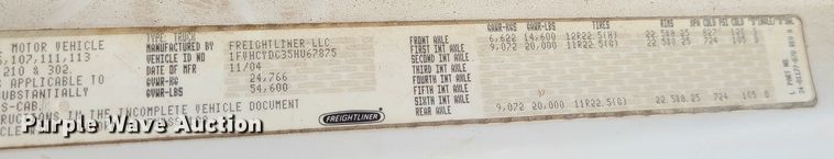 image for item MO9883 2005 Freightliner Business Class M2  refuse truck