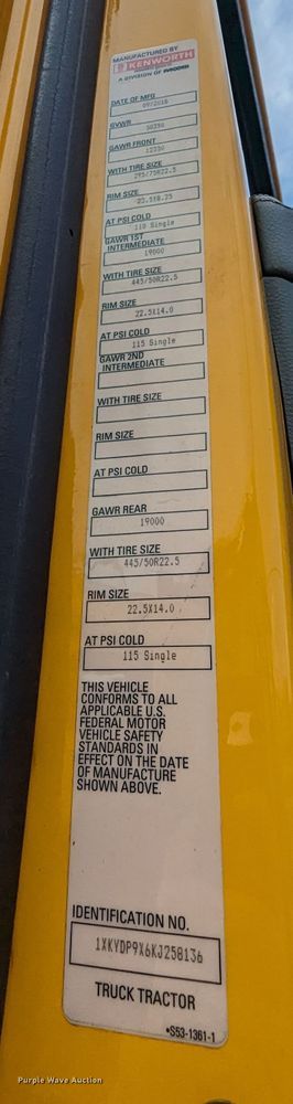 image for item MY9442 2019 Kenworth T680  semi truck