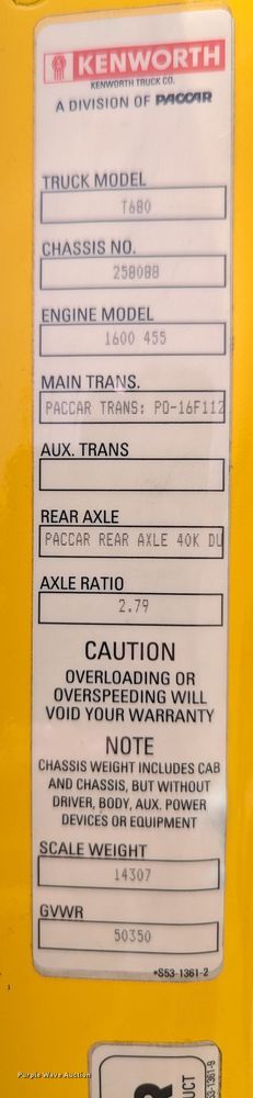 image for item MY9454 2019 Kenworth T680  semi truck