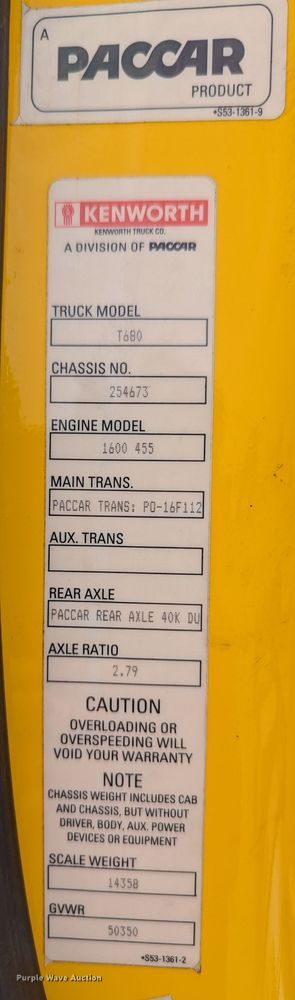 image for item MY9460 2019 Kenworth T680  semi truck