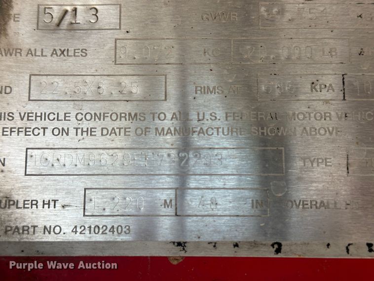 image for item NE9016 2014 Great Dane  flatbed trailer