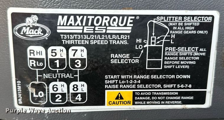 image for item NP9770 2008 Mack GU713  truck cab and chassis