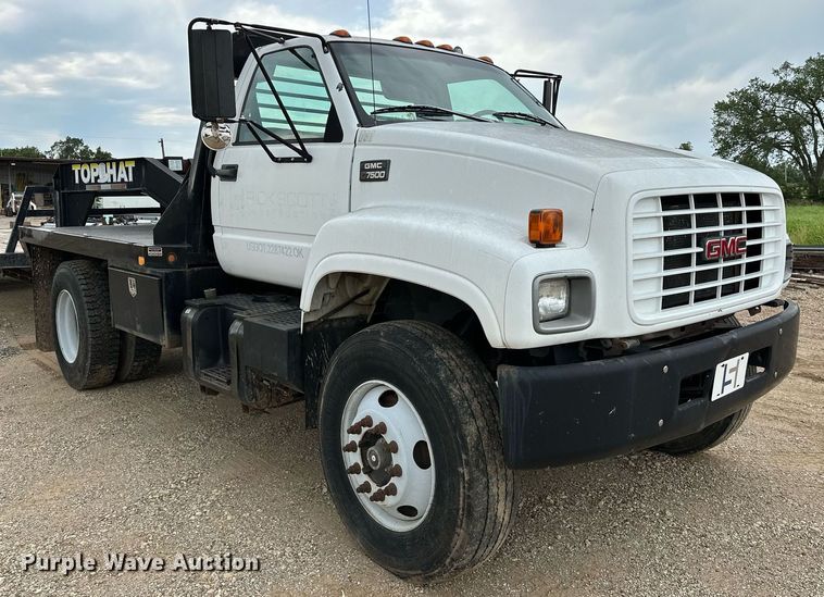 image for item OC9066 1998 GMC C7500  flatbed truck