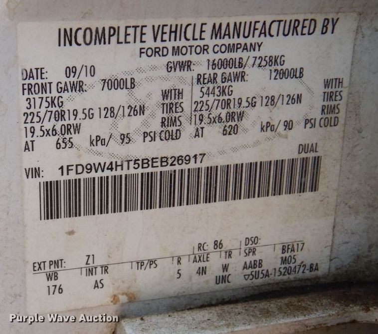 image for item AF9644 2011 Ford F450  utility / service truck