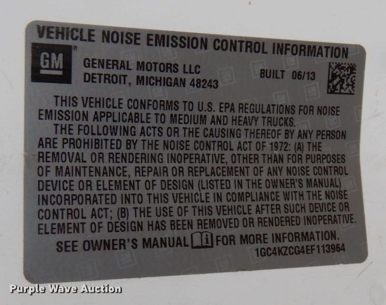 image for item AF9645 2014 Chevrolet 3500HD  Crew Cab pickup truck