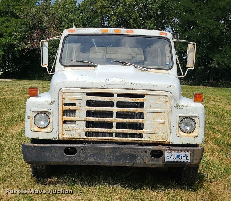 image for item BR9789 1982 International 1754  Crew Cab dump flatbed truck