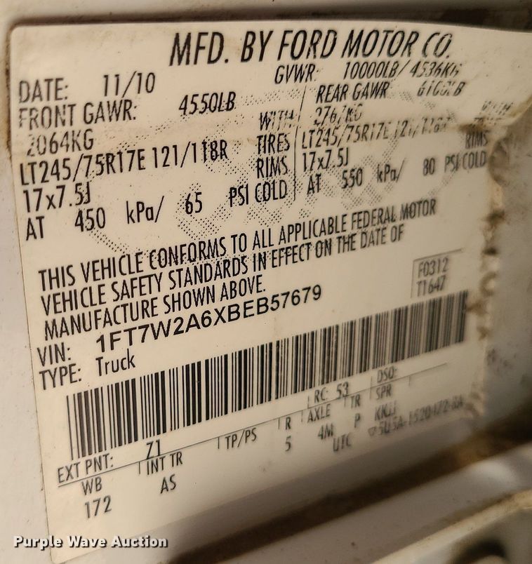 image for item BR9796 2011 Ford F250 Super Duty  Crew Cab pickup truck