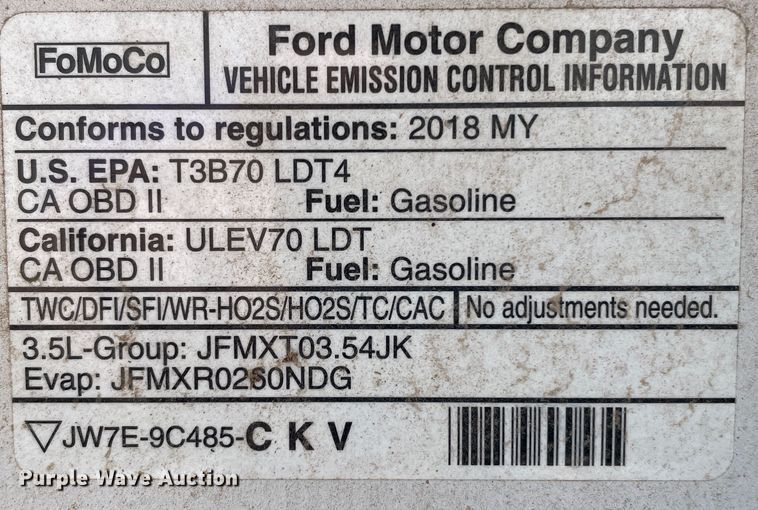 image for item DN4699 2018  Ford F150 XLT  SuperCrew pickup truck