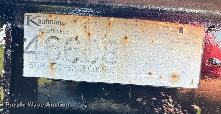image for item DO5163 2013 Kaufman D Tilt Del  tilt deck equipment trailer