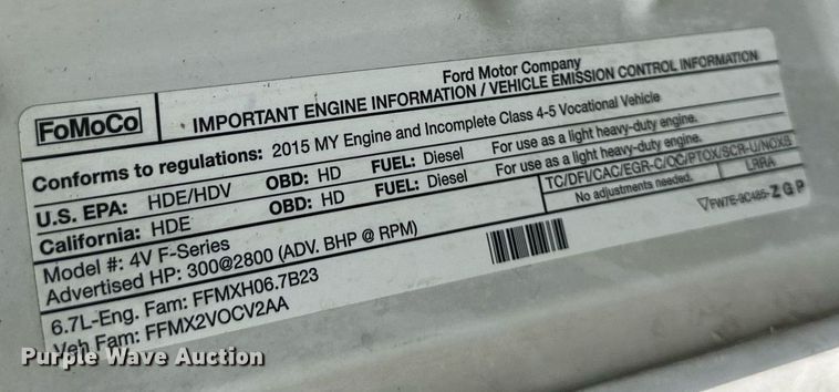 image for item DO5169 2015 Ford F550 Super Duty XL  Crew Cab flatbed truck