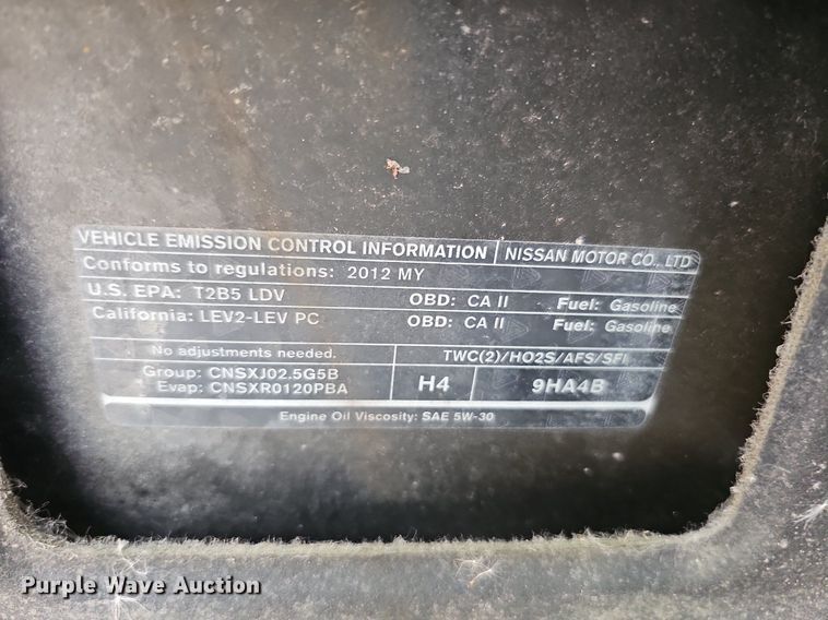 image for item DQ0091 2012 Nissan Altima