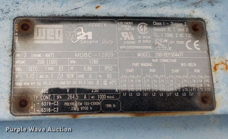 image for item IP9332 Greenfield D62-A  reciprocating air compressor