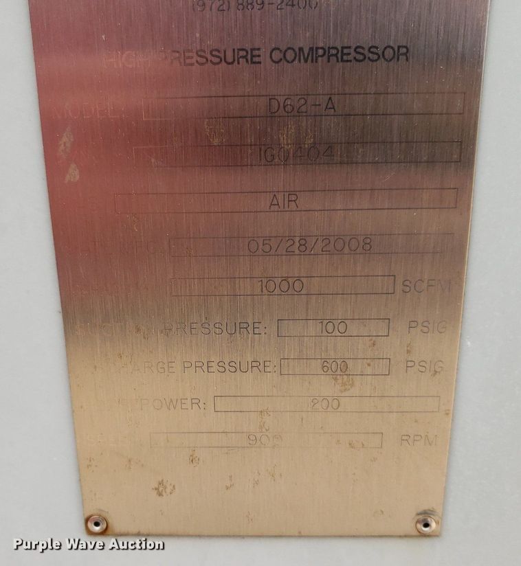 image for item IP9332 Greenfield D62-A  reciprocating air compressor