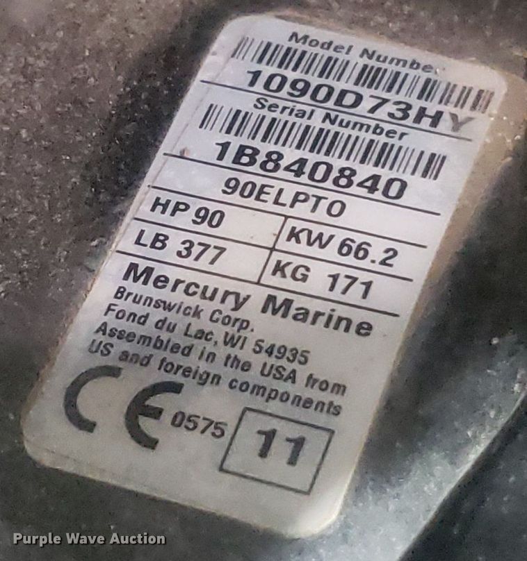 image for item IP9337 Mercury Optimal 90HP  outboard engine