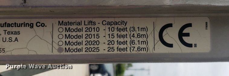 image for item IP9359 Sumner 2025  material lift