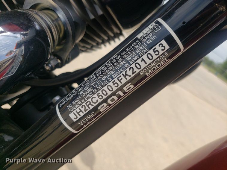 image for item IP9360 2015 Honda VT750C Shadow Aero  motorcycle