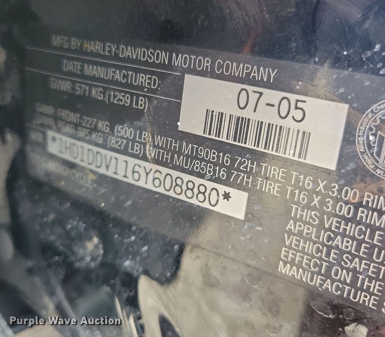 image for item JO9272 2006 Harley Davidson Electra Glide  motorcycle