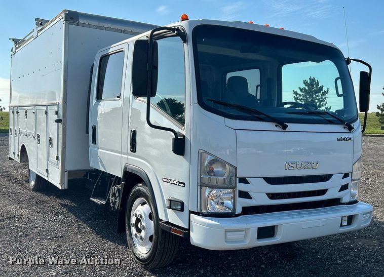 image for item KW9192 2019 Isuzu NPR HD  Crew Cab box truck