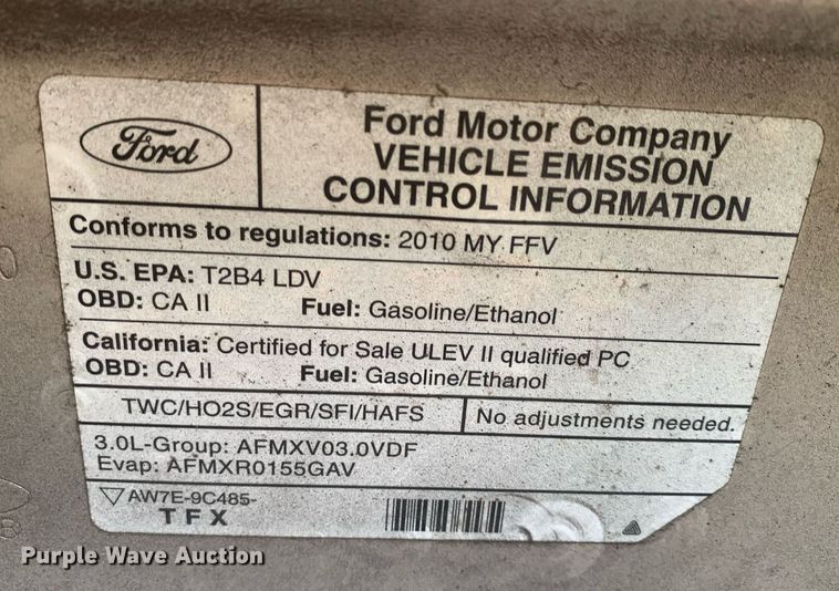 image for item LH9734 2010  Ford Fusion