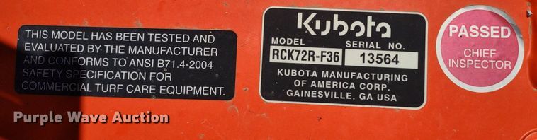 image for item LL9172 2020 Kubota F3990  lawn mower