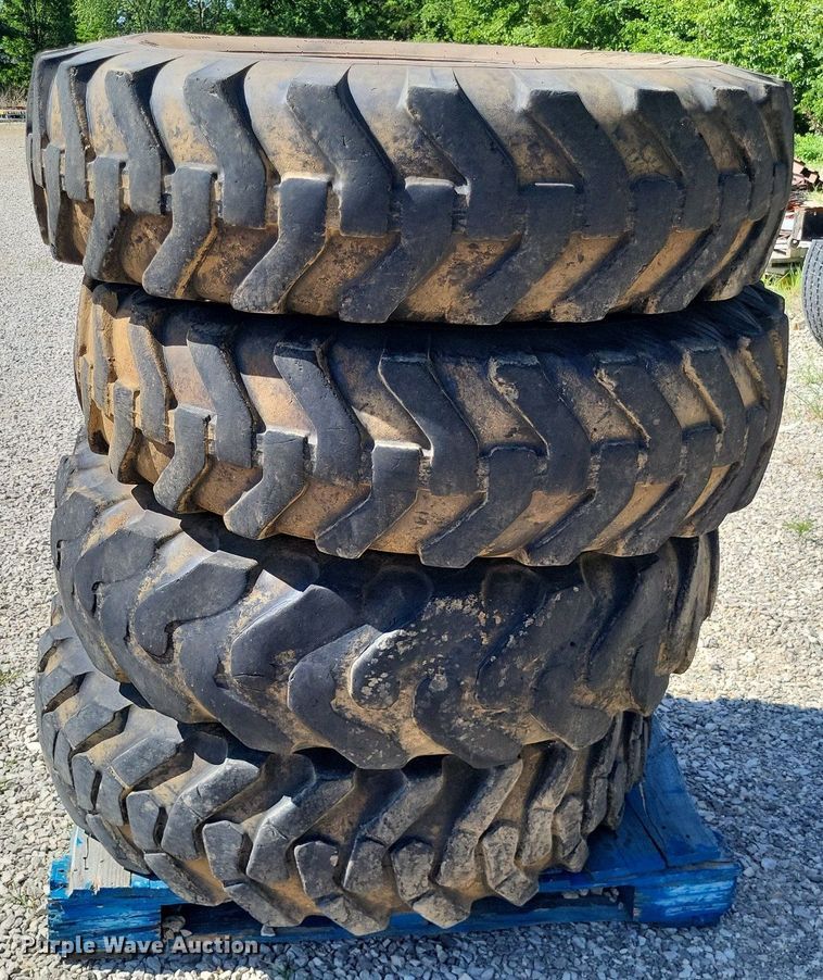 image for item LS9566 (4) G-800 13.00x24TG foam-filled tires and wheels