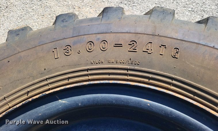 image for item LS9566 (4) G-800 13.00x24TG foam-filled tires and wheels