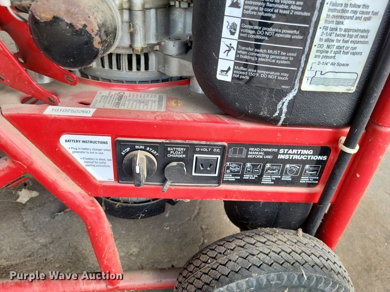 image for item LS9572 Troy-Bilt 01925  generator