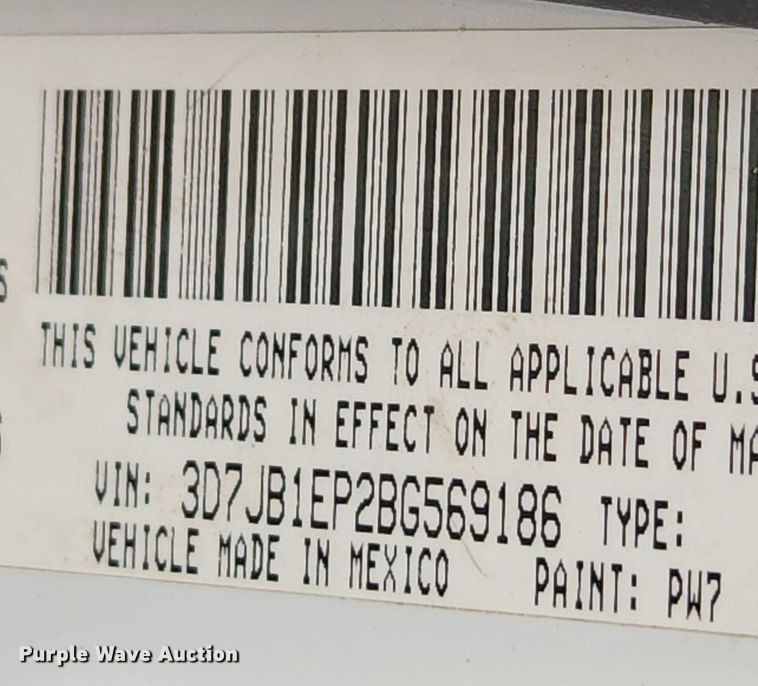 image for item LX9598 2011 Dodge Ram 1500  pickup truck