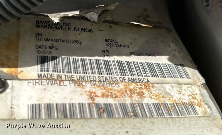 image for item MB9618 2010 International 4300  armored truck