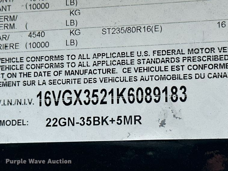 image for item MB9648 2019 Big Tex  equipment trailer