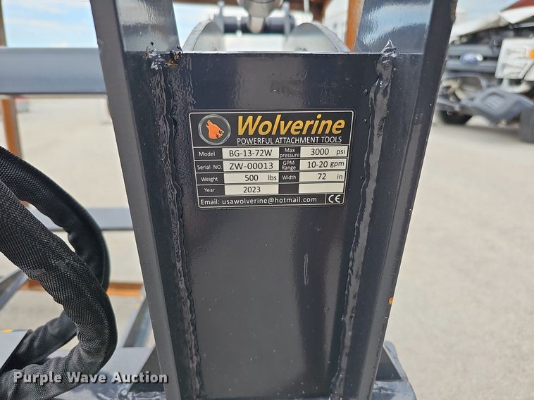 image for item MD9909 2023 Wolverine BG-13-72W  skid steer grapple bucket