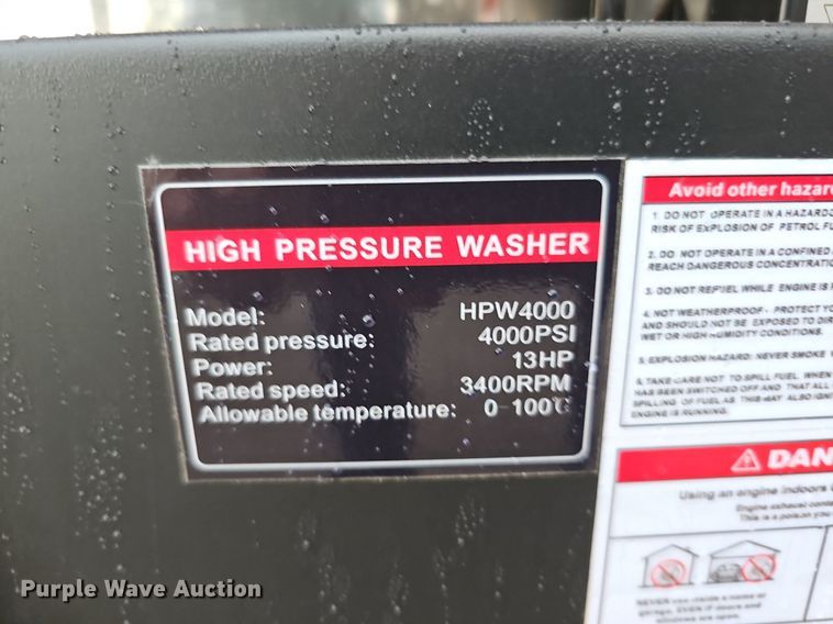 image for item MD9913 AGT Industrial HPW4000  hot pressure washer