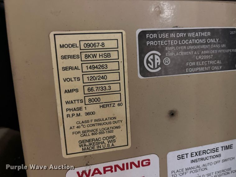 image for item MG9330 Generac 09428-5  generator