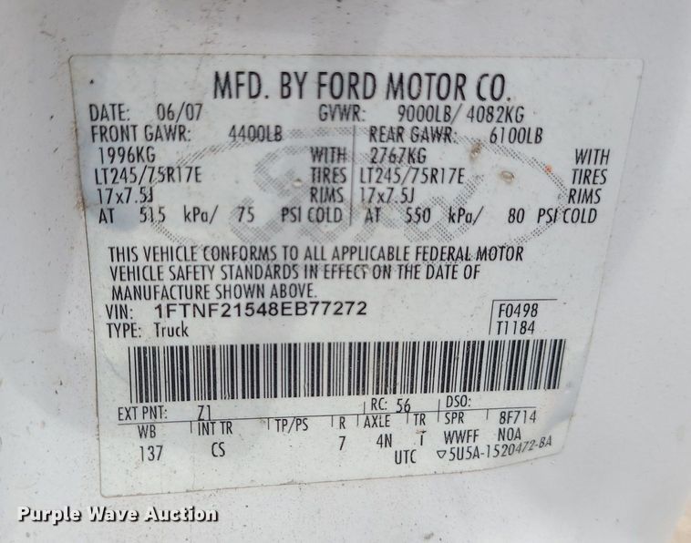 image for item MO9971 2008 Ford F250 Super Duty  utility bed pickup truck