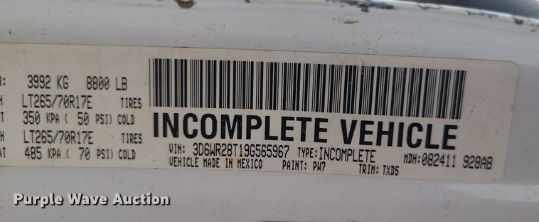 image for item MO9972 2009 Dodge Ram 2500HD  Quad Cab utility bed pickup truck