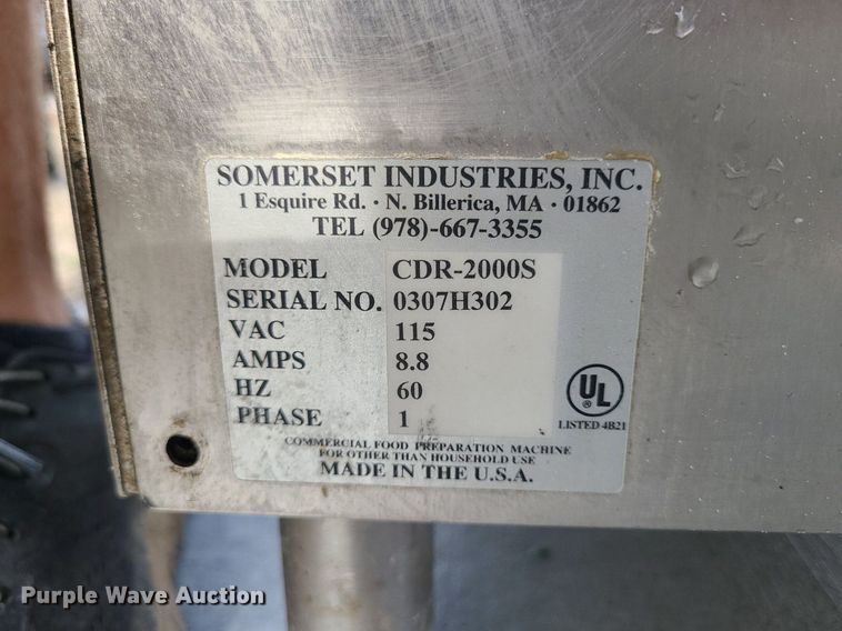 image for item MQ9534 (2) Somerset CDR-2000 dough rollers