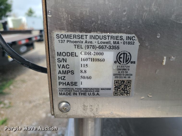 image for item MQ9534 (2) Somerset CDR-2000 dough rollers