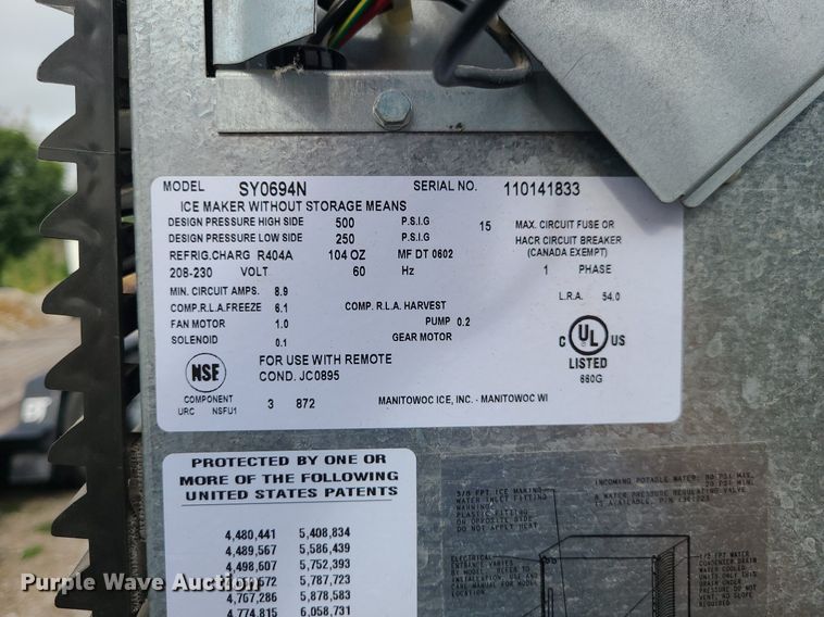 image for item MQ9536 Manitowoc B570  ice maker